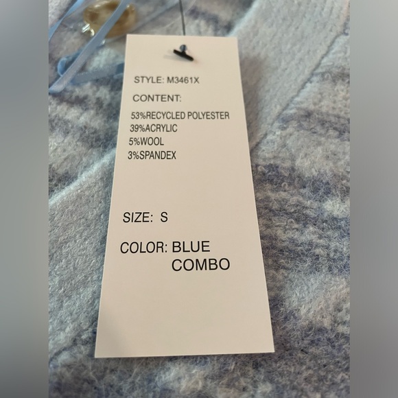 NWT Design 365 Blue Combo Cardi - Picture 8 of 10